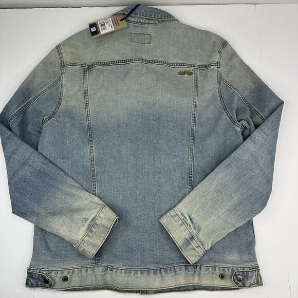 Chubbies Men's Blue Snap Up Workwear Casual Denim Trucker Jacket XL/C45 - Picture 4 of 12